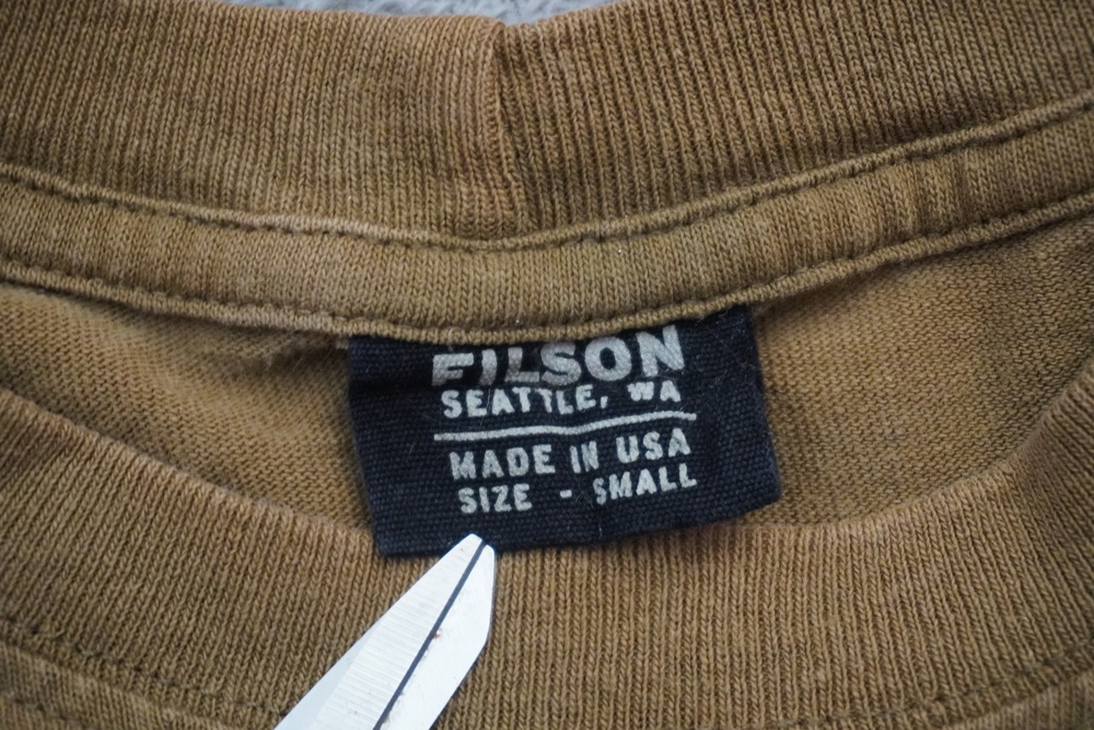 Filson Shirt Mens Small Brown Pocket Tee Crewneck Made In USA Workwear Casual - Picture 2 of 8